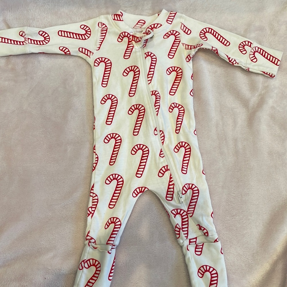 Monica and Andy Candy Cane Pjs